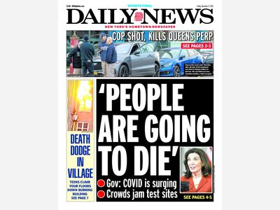 TODAY’S DAILY NEWS FRONT PAGE: People Are Going To Die