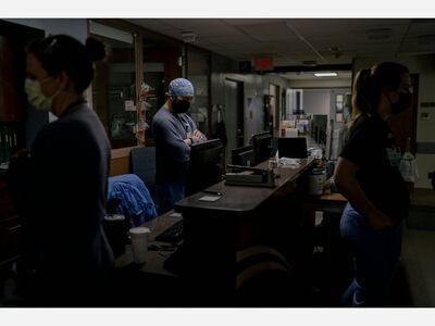 NY TIMES FRONT PAGE: Doctors, Nurses ‘Living in a Constant Crisis’ as Virus Fills Hospitals