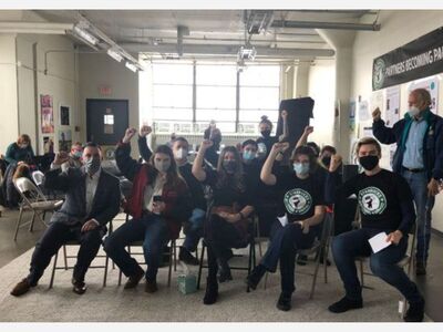 BUFFALO: Starbucks workers form their 1st union in the U.S. in a big win for labor