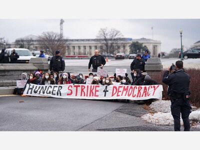 DEMOCRACY NOW: Bronx Congressman Jamaal Bowman Among 28 Arrested at Peaceful Voting Rights Protest