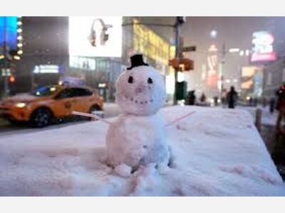 NEW YORK POST: Snowstorm will dump 8-12 inches on NYC, more in New England: forecasters
