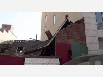 QUEENS: Multiple Cars Damaged As A Building Partially Collapses During Demolition Work