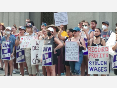 MANHATTAN: HarperCollins Workers Hold A One Day Strike For Liveable Wages